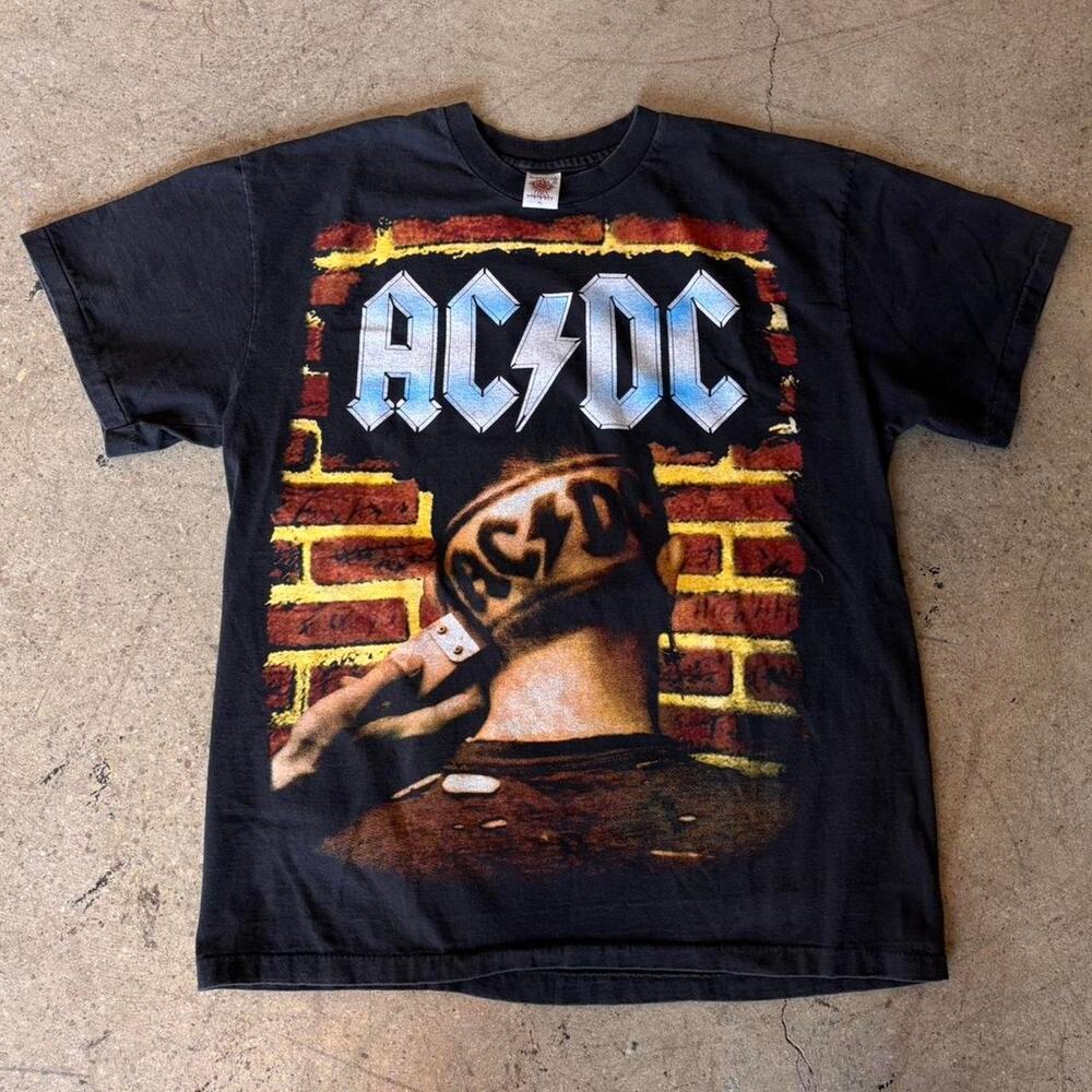 Vintage 90s AC DC Ressureccion T Shirt. Mexican Bootleg Ressurection / Peyote XL
